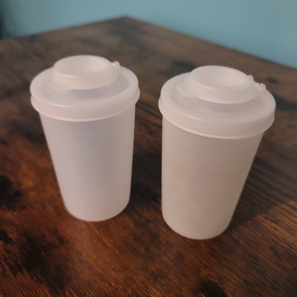 Tupperware salt and pepper shakers